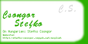 csongor stefko business card